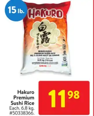 Walmart Hakuro Premium Sushi Rice offer