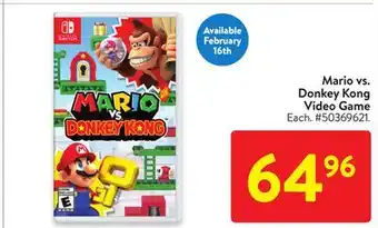 Walmart Mario vs. Donkey Kong Video Game offer