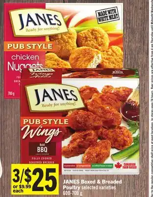 Foodland JANES Boxed & Breaded Poultry selected varieties 600-700 g offer