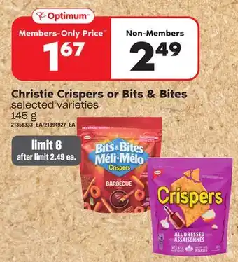 Loblaws CHRISTIE CRISPERS OR BITS & BITES offer