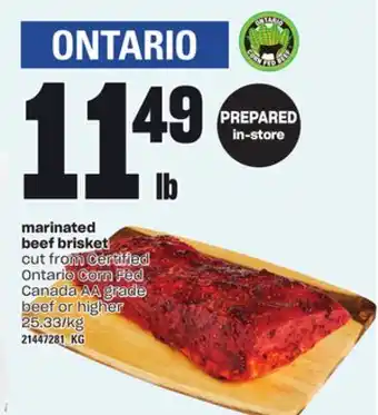 Loblaws MARINATED BEEF BRISKET offer