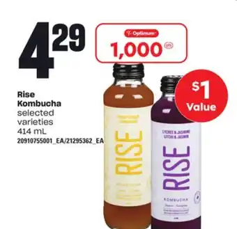 Loblaws RISE KOMBUCHA, 414 mL offer