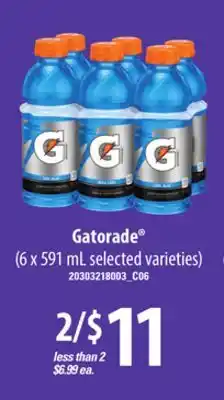 Loblaws GATORADE , 6 X 591 ML offer