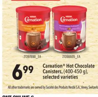 Loblaws CARNATION HOT CHOCOLATE CANISTERS, 400-450 G offer