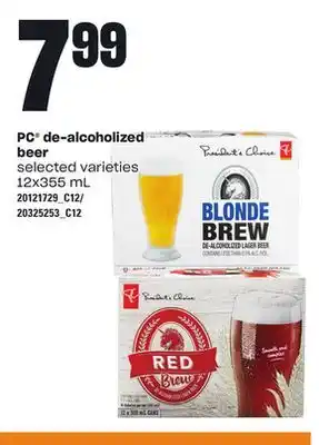 Loblaws PC DE-ALCOHOLIZED BEER, 12x355 mL offer