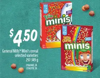 Loblaws GENERAL MILLS MINI'S CEREAL, 297-349 g offer