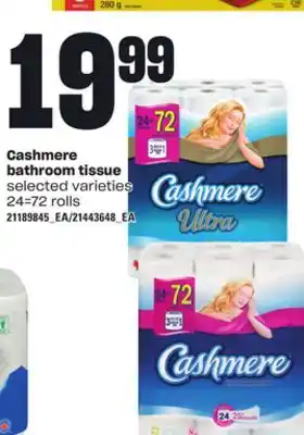 Loblaws CASHMERE BATHROOM TISSUE, 24=72 rolls offer
