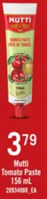 Loblaws MUTTI TOMATO PASTE, 156 mL offer