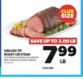 Real Canadian Superstore SIRLOIN TIP ROAST OR STEAK offer