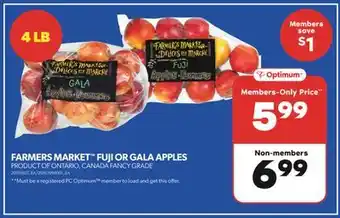 Real Canadian Superstore FARMERS MARKET FUJI OR GALA APPLES, 4 LB offer