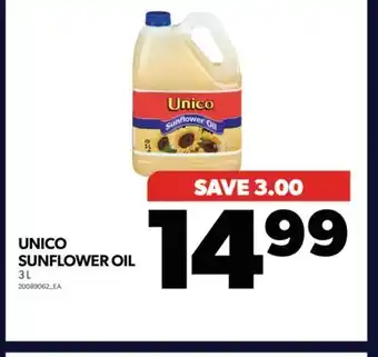 Real Canadian Superstore UNICO SUNFLOWER OIL, 3 L offer