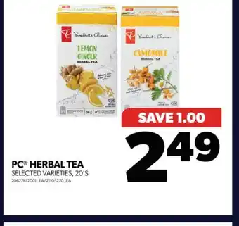 Real Canadian Superstore PC HERBAL TEA, 20'S offer