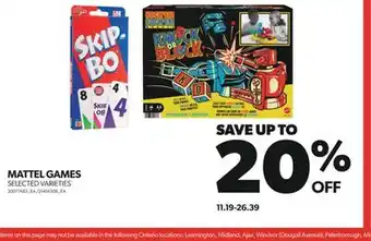 Real Canadian Superstore MATTEL GAMES offer