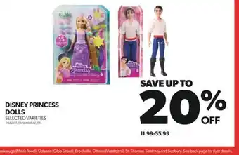 Real Canadian Superstore DISNEY PRINCESS DOLLS offer