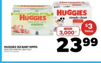 Real Canadian Superstore HUGGIES 16X BABY WIPES, 960-1152'S offer