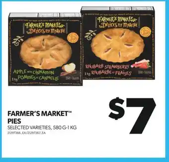 Real Canadian Superstore FARMER'S MARKET PIES, 580 G-1 KG offer