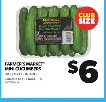 Real Canadian Superstore FARMER'S MARKET MINI CUCUMBERS, 11'S offer