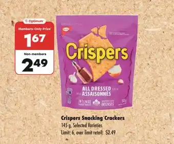 CRISPERS SNACKING CRACKERS, 145 g