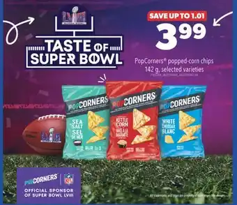 Real Canadian Superstore POPCORNERS POPPED-CORN CHIPS, 142 g offer