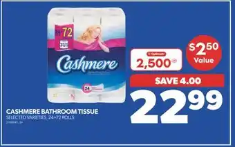 Real Canadian Superstore CASHMERE BATHROOM TISSUE, 24=72 ROLLS offer