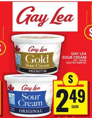 Food Basics GAY LEA SOUR CREAM offer
