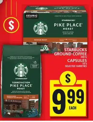 Food Basics STARBUCKS GROUND COFFEE OR CAPSULES offer