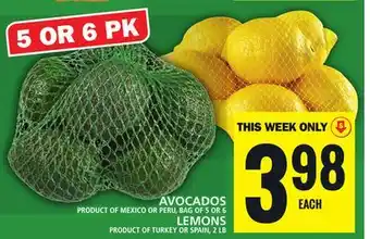 Food Basics AVOCADOS OR LEMONS offer