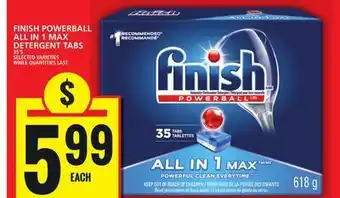 Food Basics FINISH POWERBALL ALL IN 1 MAX DETERGENT TABS offer