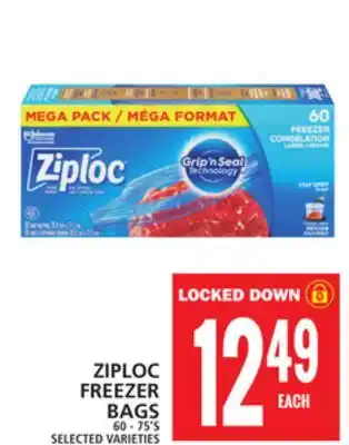 Food Basics ZIPLOC FREEZER BAGS offer