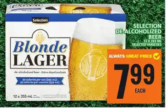 Food Basics SELECTION DE-ALCOHOLIZED BEER offer