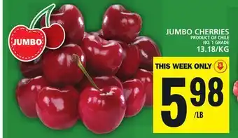 Food Basics JUMBO CHERRIES offer