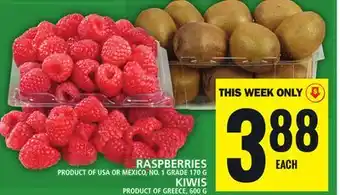 Food Basics RASPBERRIES OR KIWIS offer