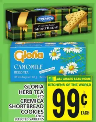 Food Basics GLORIA HERB TEA OR CREMICA SHORTBREAD COOKIES offer