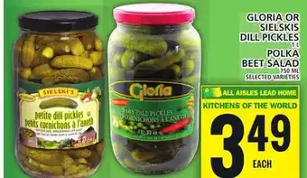 Food Basics GLORIA OR SIELSKIS DILL PICKLES OR POLKA BEET SALAD offer