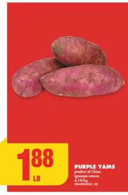 No Frills PURPLE YAMS offer