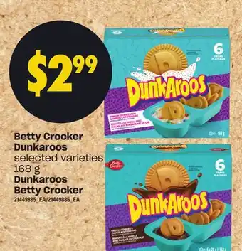 Independent Grocer BETTY CROCKER DUNKAROOS, 168 g offer