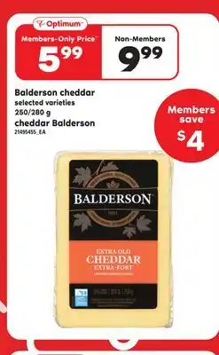 Independent Grocer BALDERSON CHEDDAR, 250/280 g offer