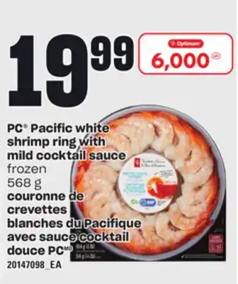 Independent Grocer PC PACIFIC WHITE SHRIMP RING WITH MILD COCKTAIL SAUCE, 568 g offer
