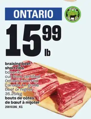 Independent Grocer BRAISING BEEF SHORT RIBS offer