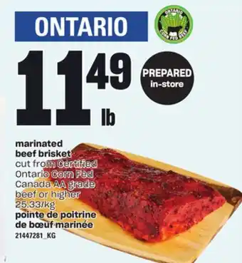 Independent Grocer MARINATED BEEF BRISKET offer