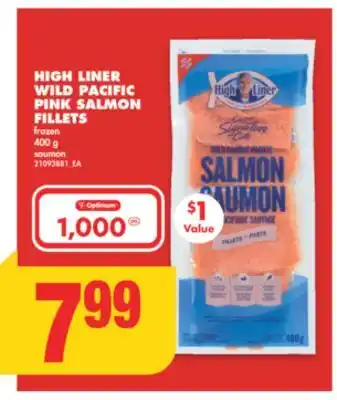 No Frills HIGH LINER WILD PACIFIC PINK SALMON FILLETS, 400 g offer