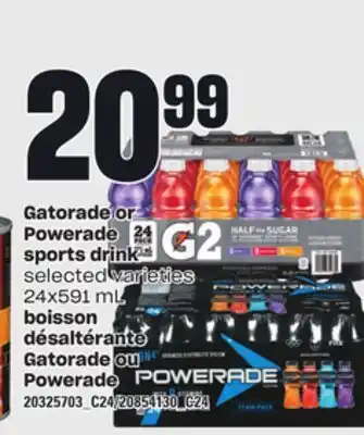 Independent Grocer GATORADE OR POWERADE SPORTS DRINK, 24X591 ML offer