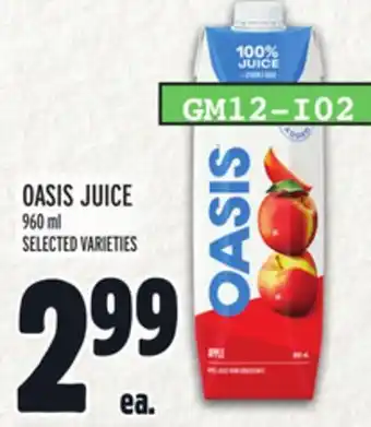 Metro OASIS JUICE offer