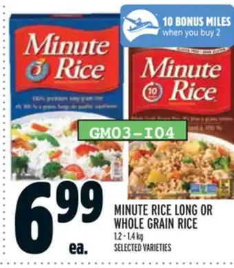 Metro MINUTE RICE LONG OR WHOLE GRAIN RICE offer