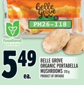 Metro BELLE GROVE ORGANIC PORTABELLA MUSHROOMS offer