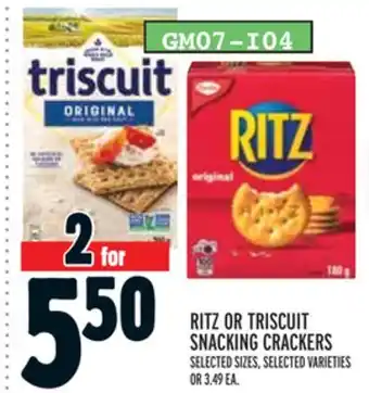 Metro RITZ OR TRISCUIT SNACKING CRACKERS offer