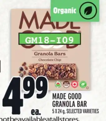 Metro MADE GOOD GRANOLA BAR offer