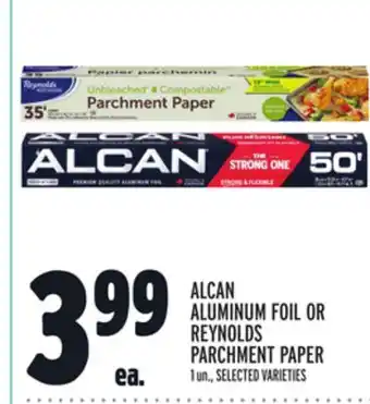 Metro ALCAN ALUMINUM FOIL OR REYNOLDS PARCHMENT PAPER offer