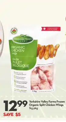 Longo's Yorkshire Valley Farms Frozen Organic Split Chicken Wings offer