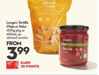 Longo's Longo's Tortilla Chips or Salsa offer